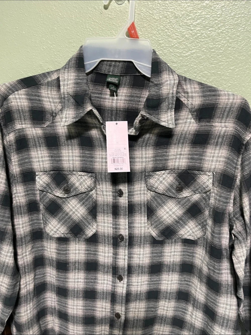 wild fable Black and White Plaid Button-Down Shirt